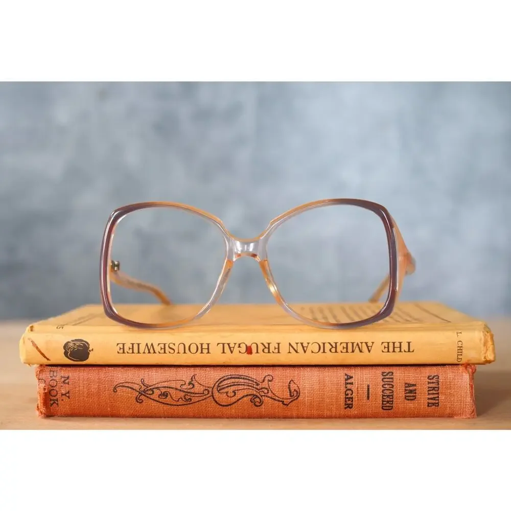 Vintage 1970s Eyeglasses Grandma Chic Boho Festival NOS Jackie O USA 53-15